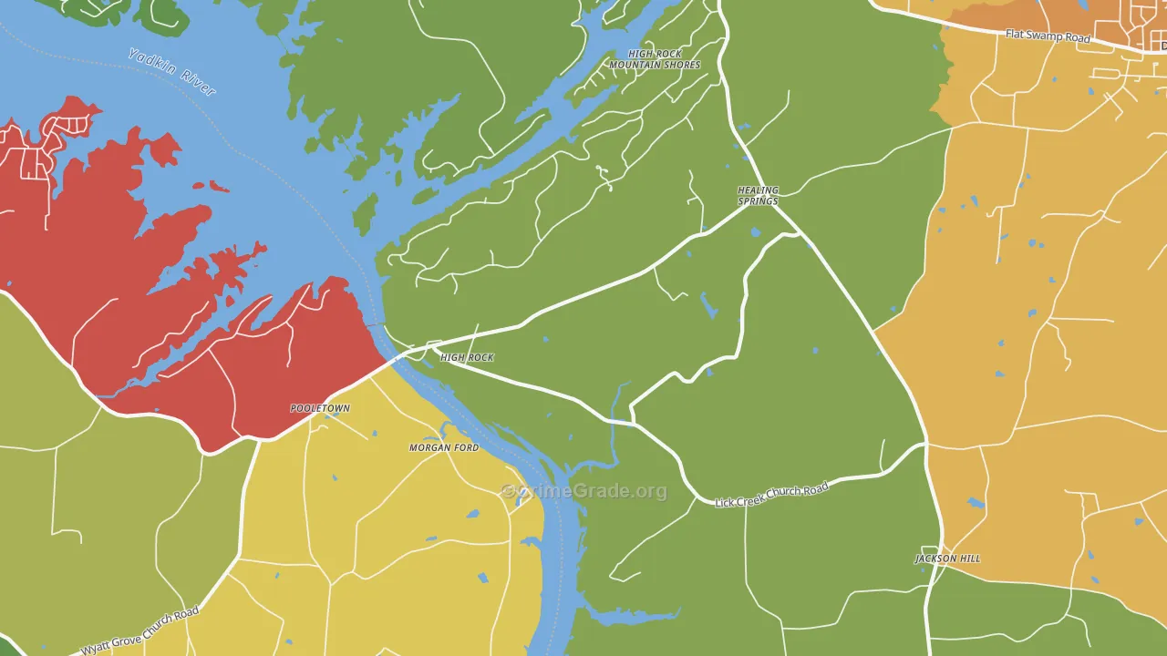 High Rock, NC Map of Assault Rates