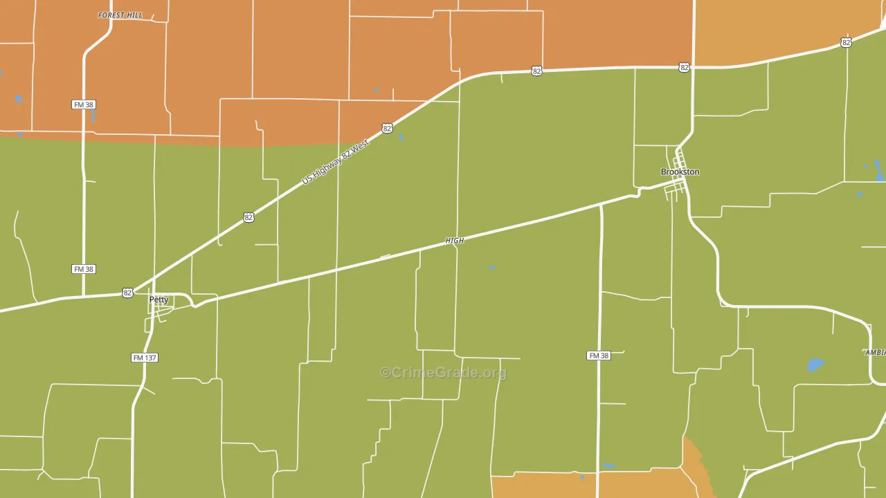 High, TX Map of Assault Rates
