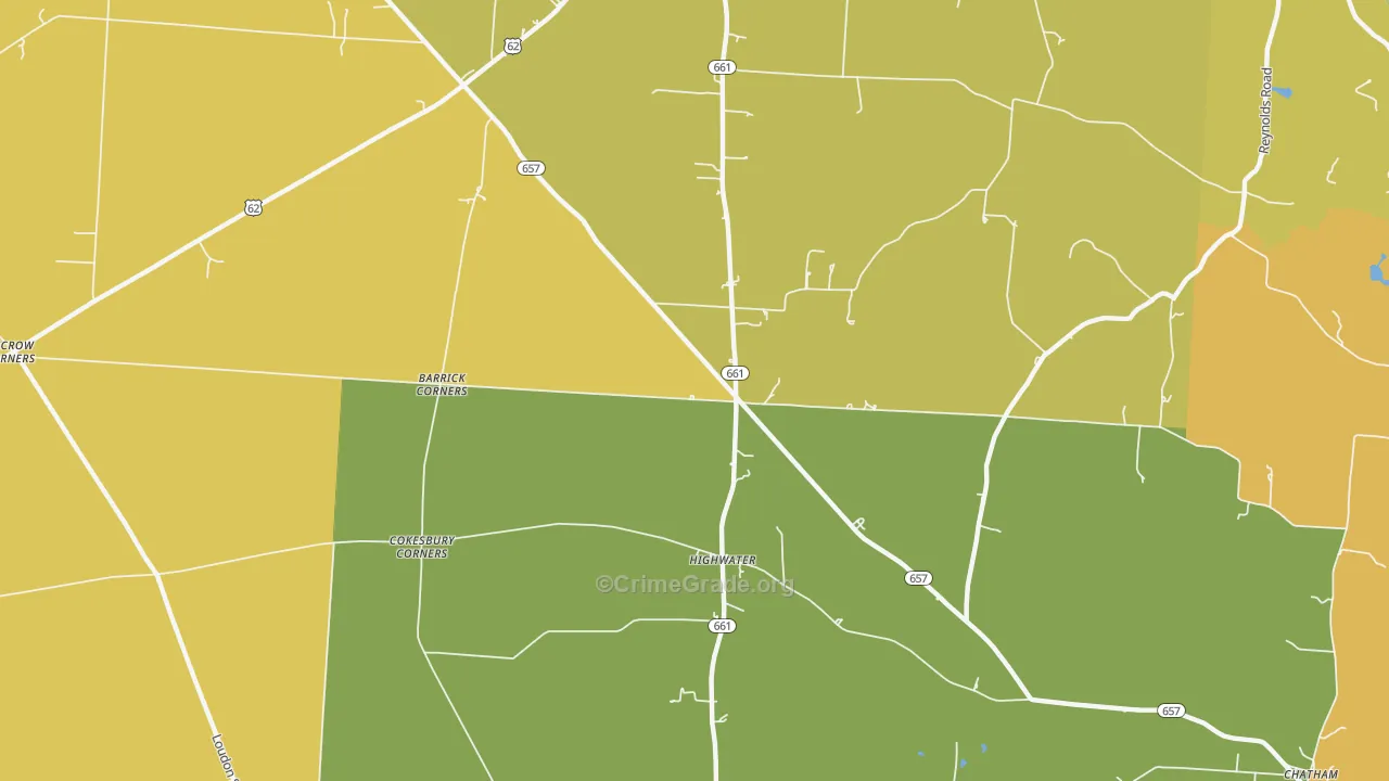 High Water, OH Map of Assault Rates