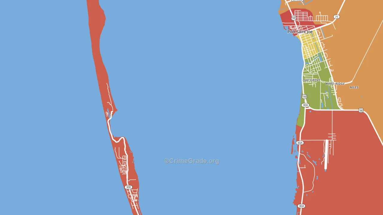 Highland View, FL Map of Assault Rates