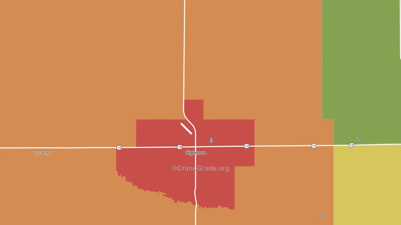 Highmore, SD Map of Assault Rates