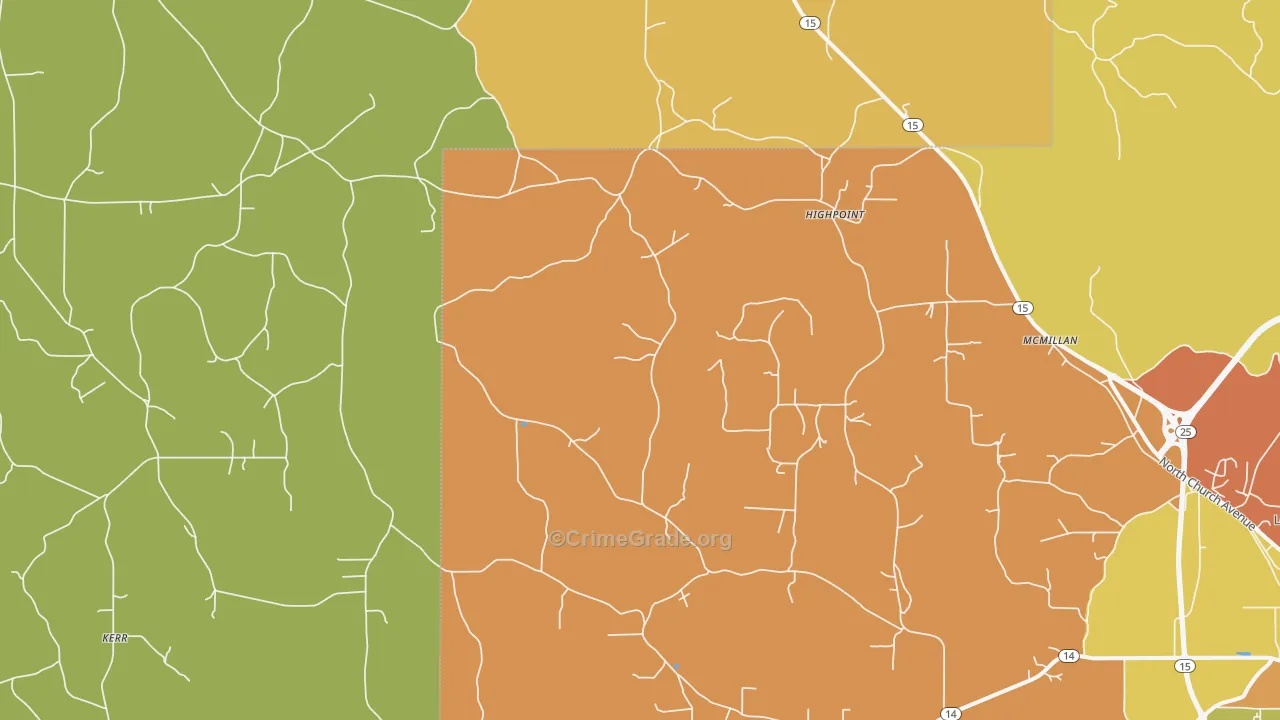 Highpoint, MS Map of Assault Rates