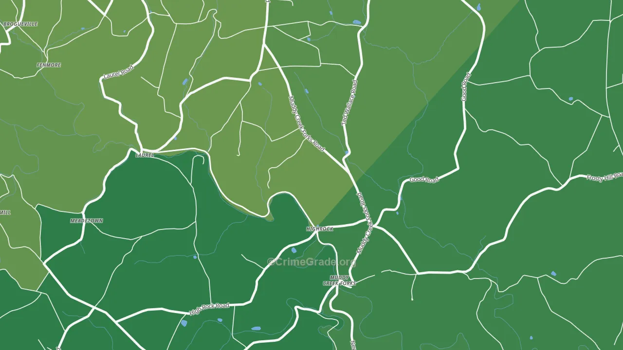 Highrock, PA Map of Assault Rates