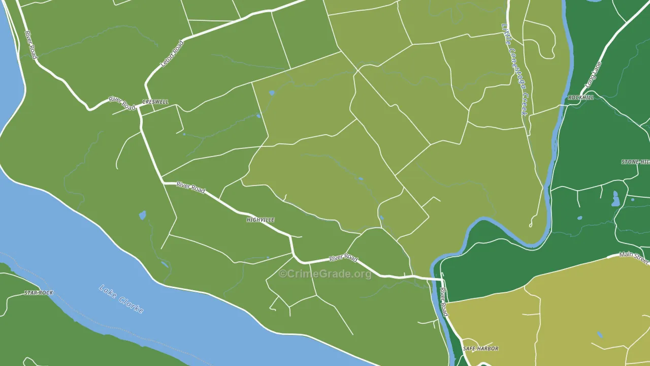 Highville, PA Map of Assault Rates