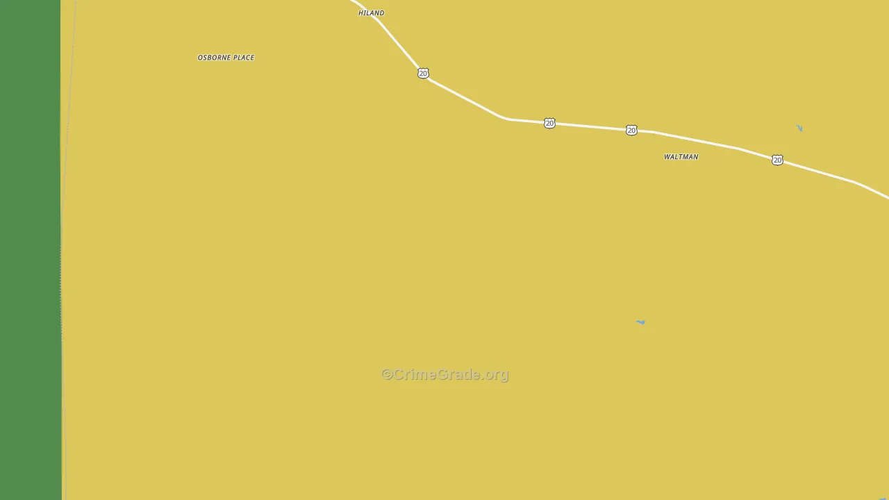 Hiland, WY Map of Assault Rates