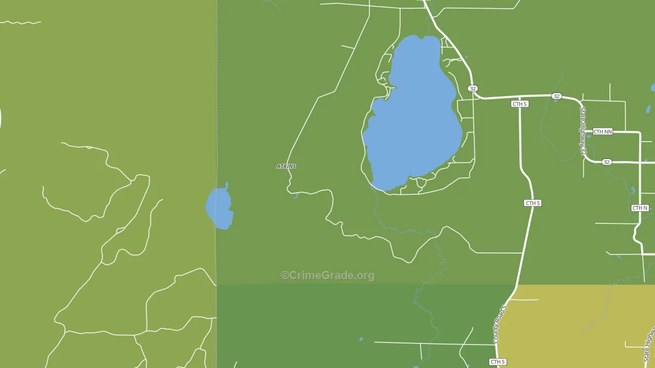 Hiles, WI Map of Assault Rates