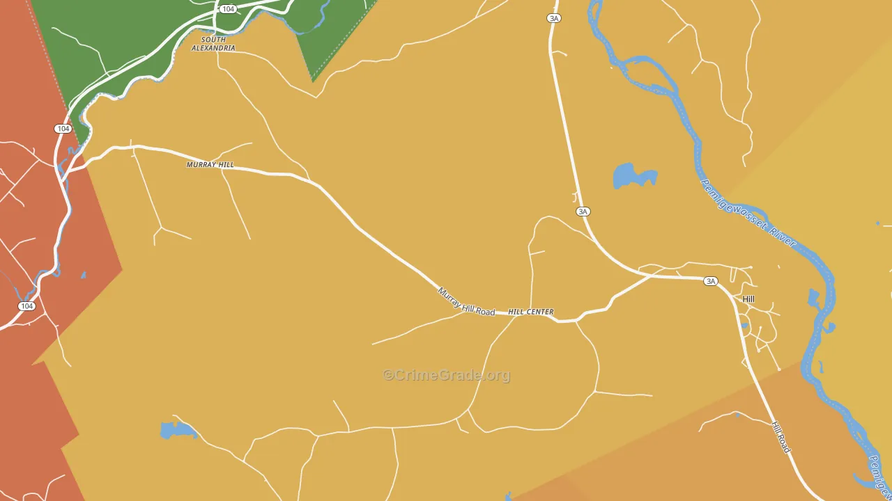 Hill Center, NH Map of Assault Rates