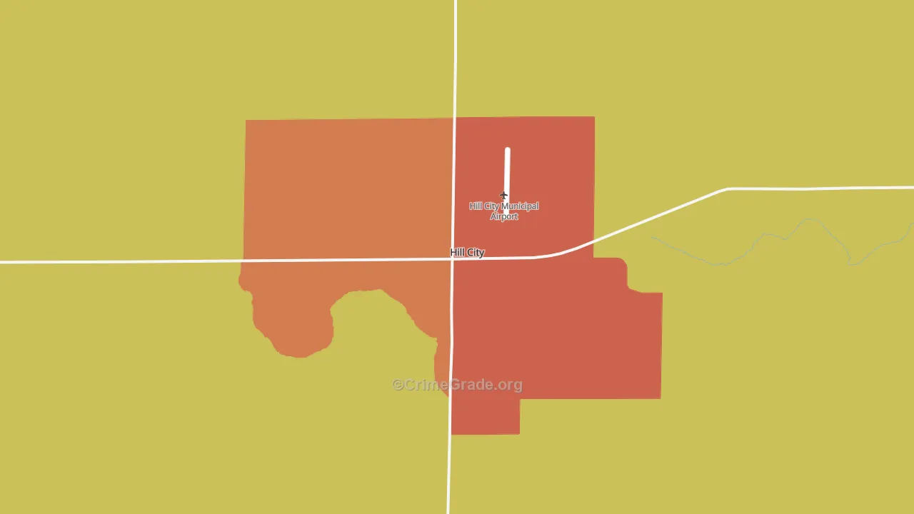 Hill City, KS Map of Assault Rates
