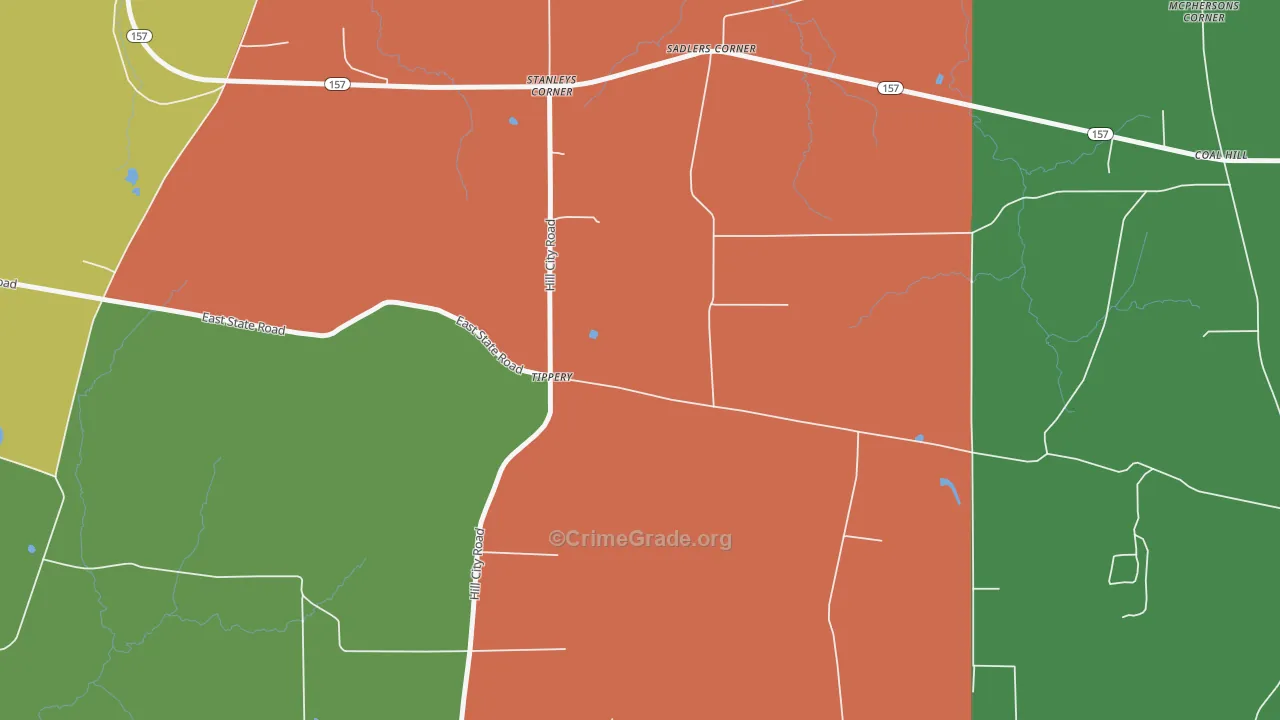 Hill City, PA Map of Assault Rates