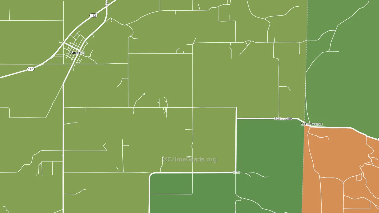 Hill, OK Map of Assault Rates