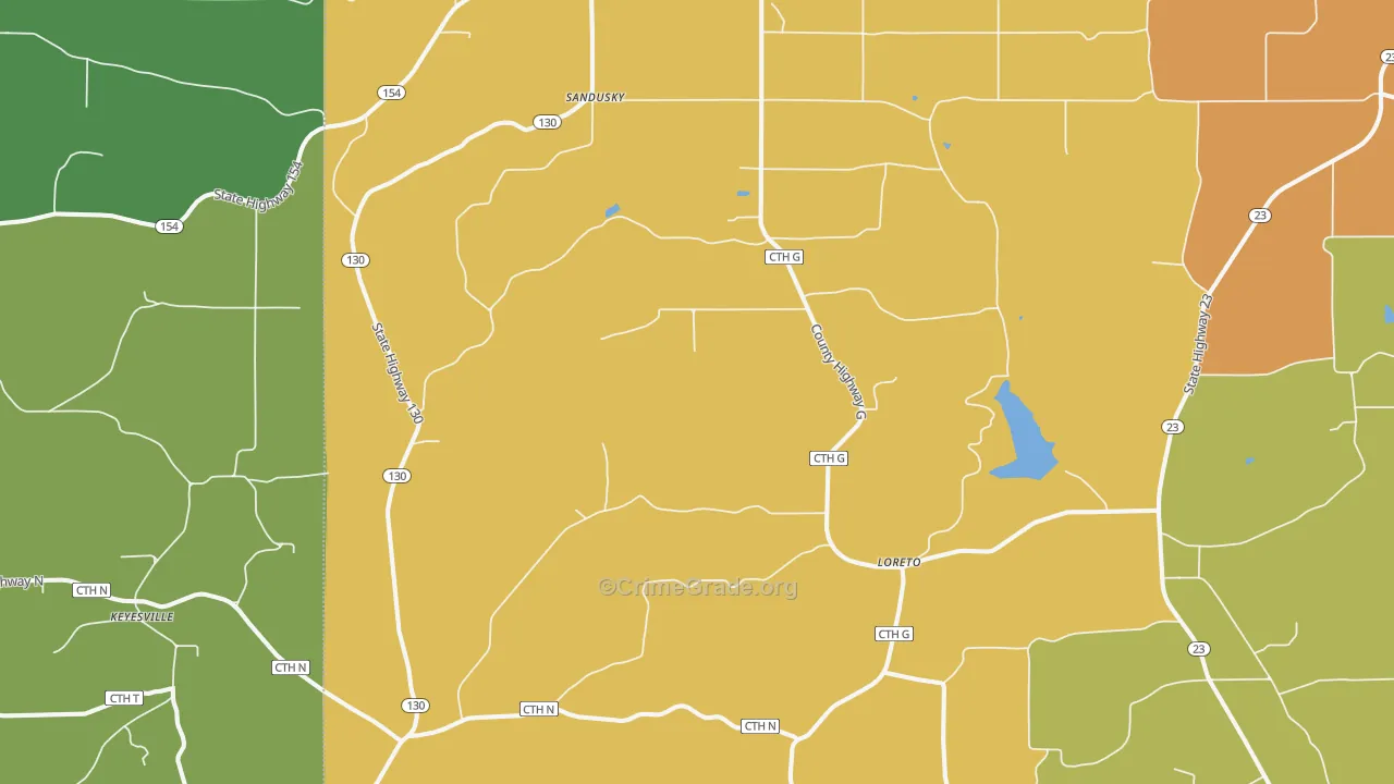 Hill Point, WI Map of Assault Rates