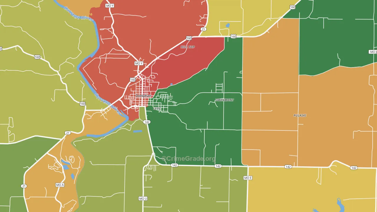 Hill Top, MO Map of Assault Rates