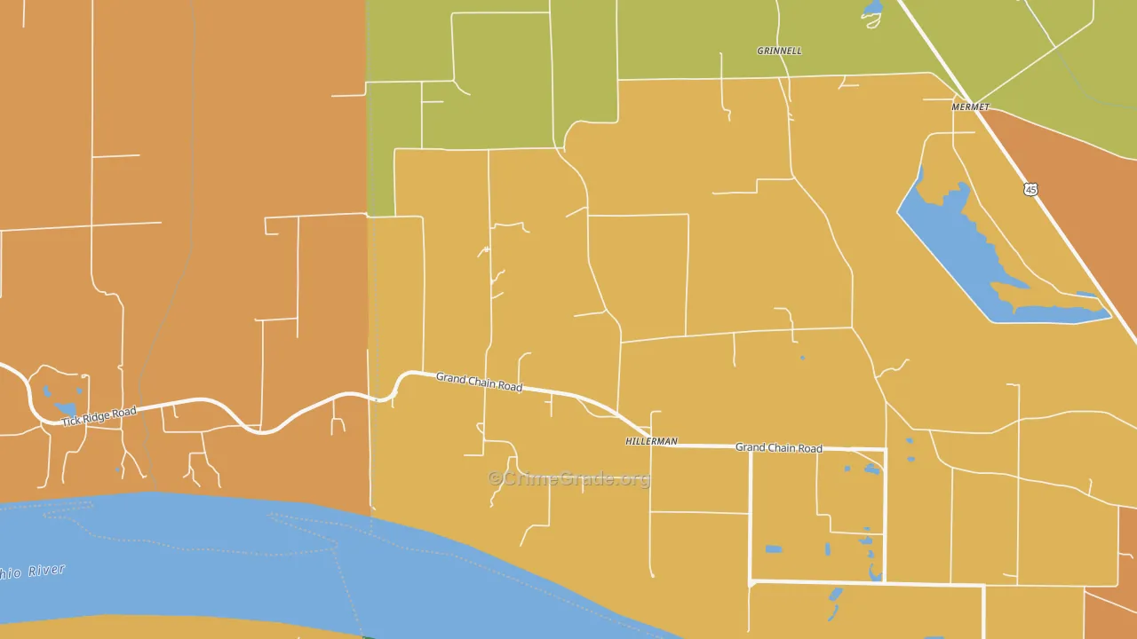 Hillerman, IL Map of Assault Rates