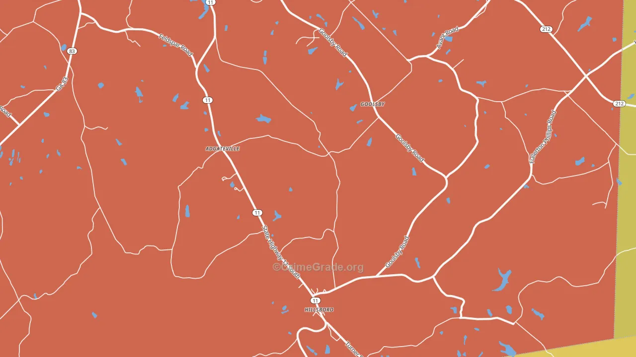 Hillsboro, GA Map of Assault Rates