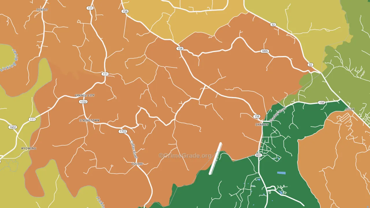 Hillsboro, KY Map of Assault Rates