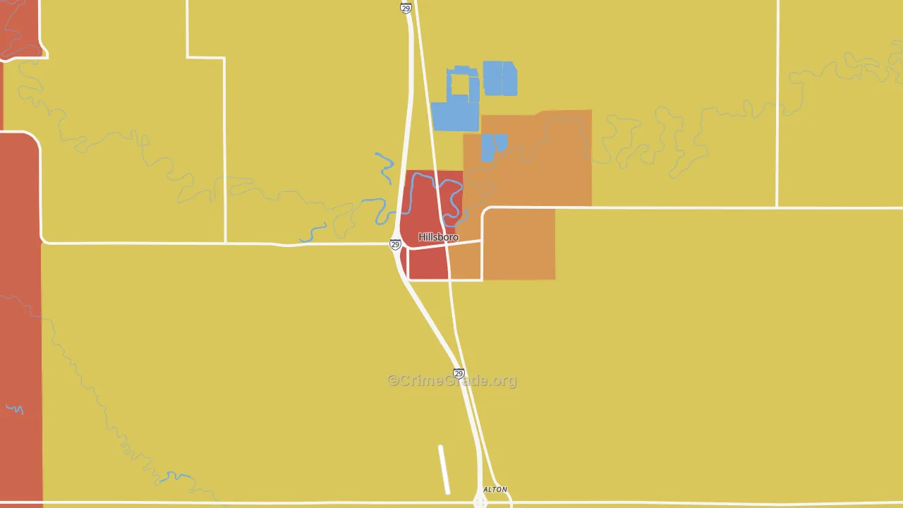 Hillsboro, ND Map of Assault Rates