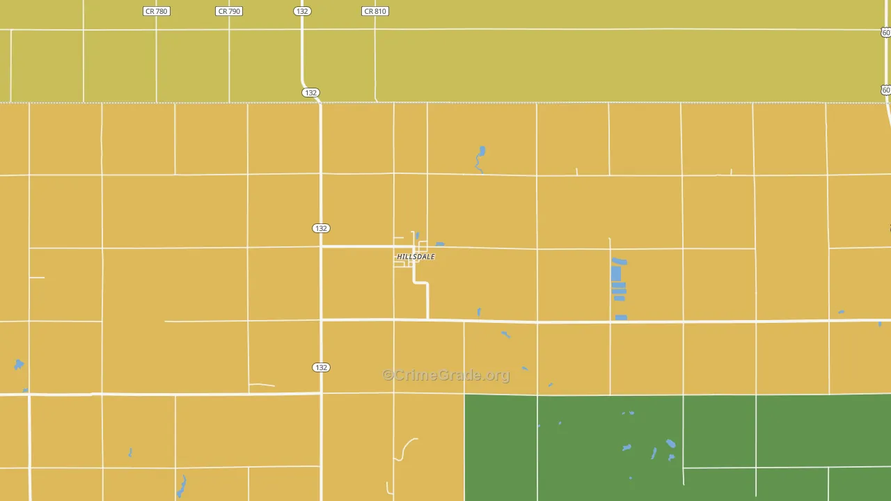 Hillsdale, OK Map of Assault Rates