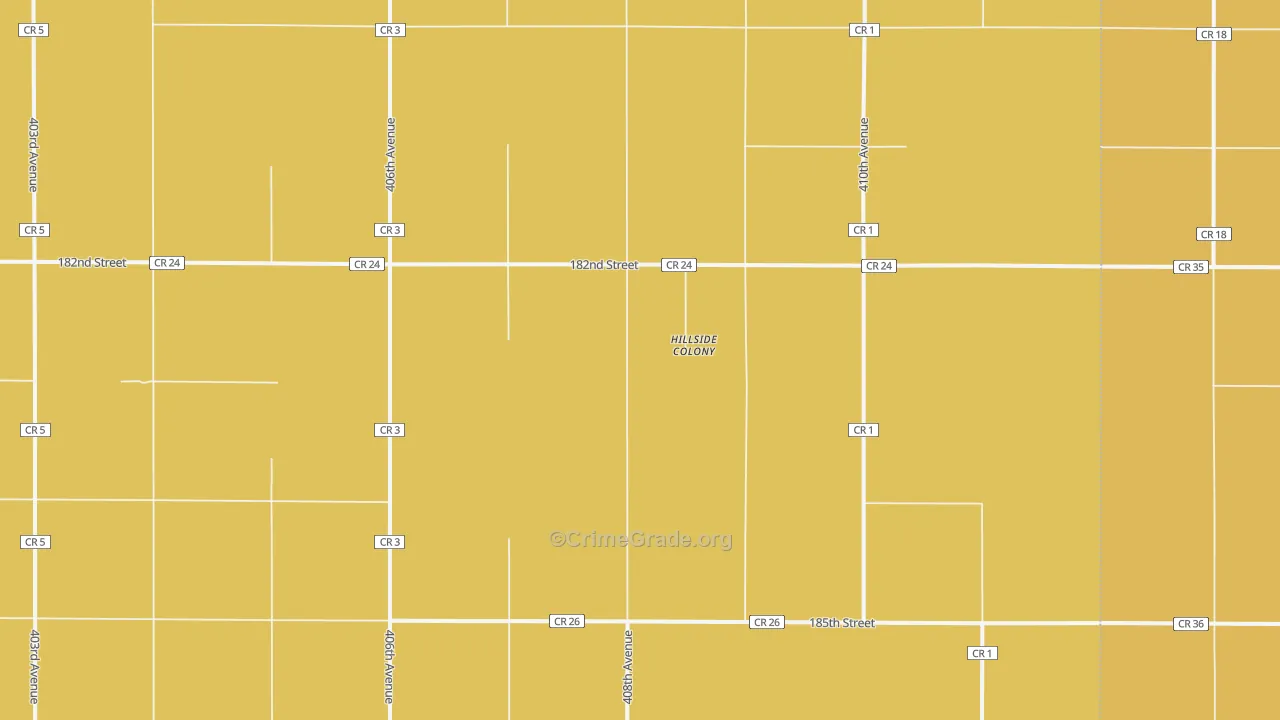 Hillside Colony, SD Map of Assault Rates