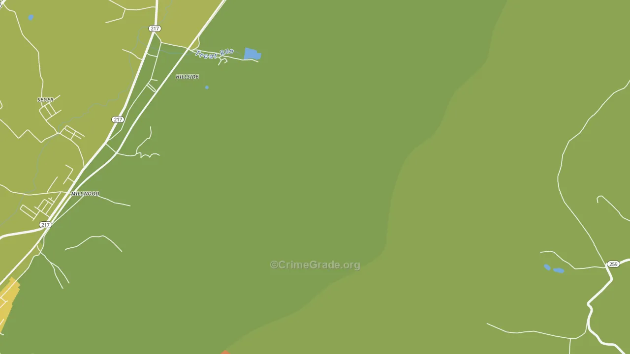 Hillside, PA Map of Assault Rates