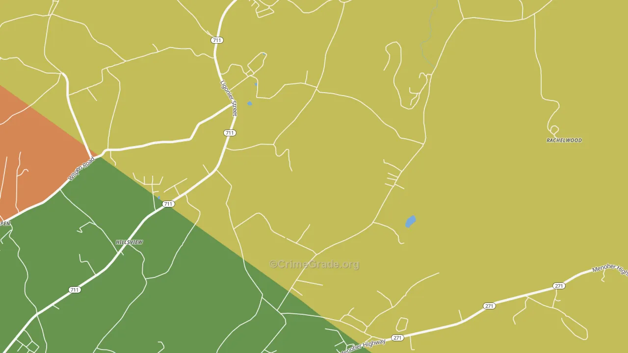 Hillsview, PA Map of Assault Rates