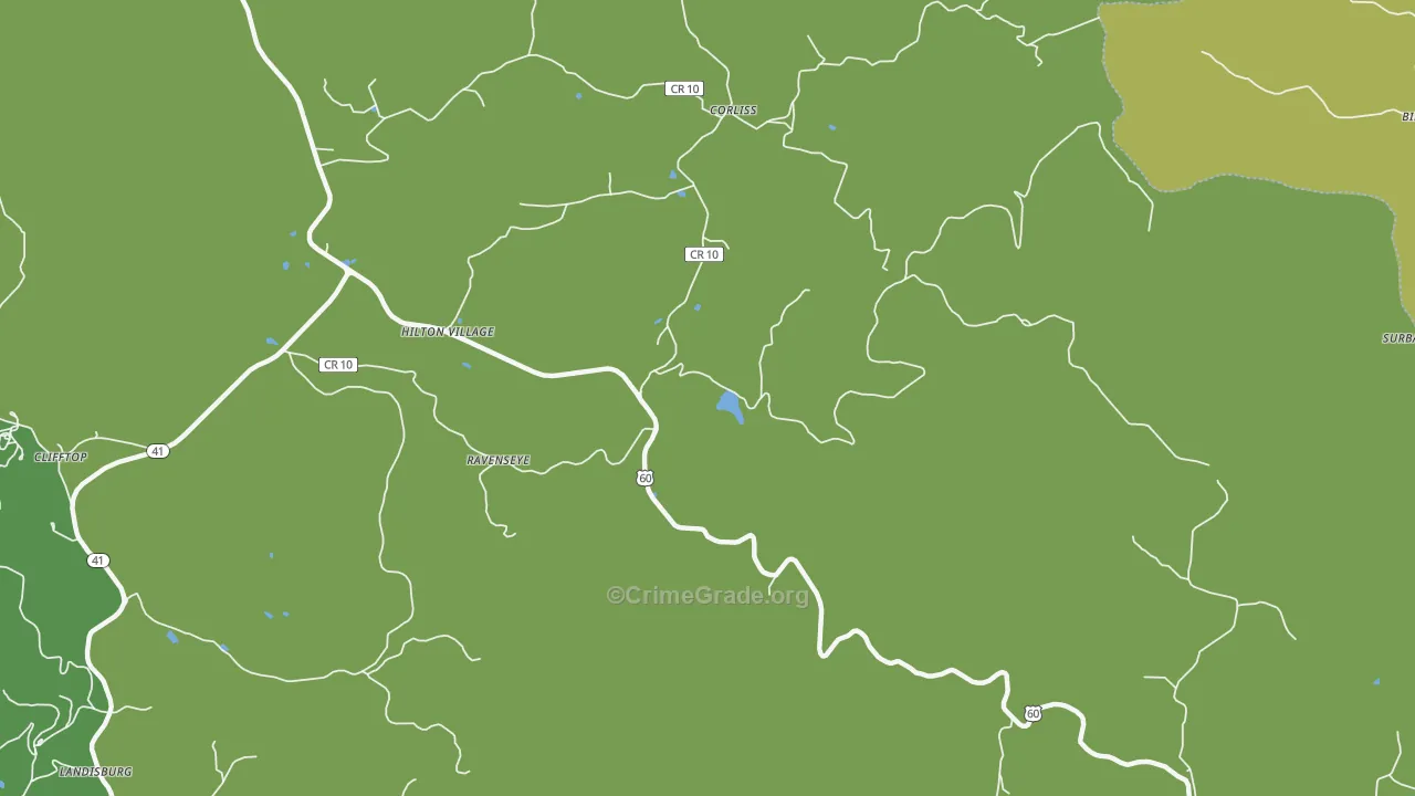 Hilton Village, WV Map of Assault Rates