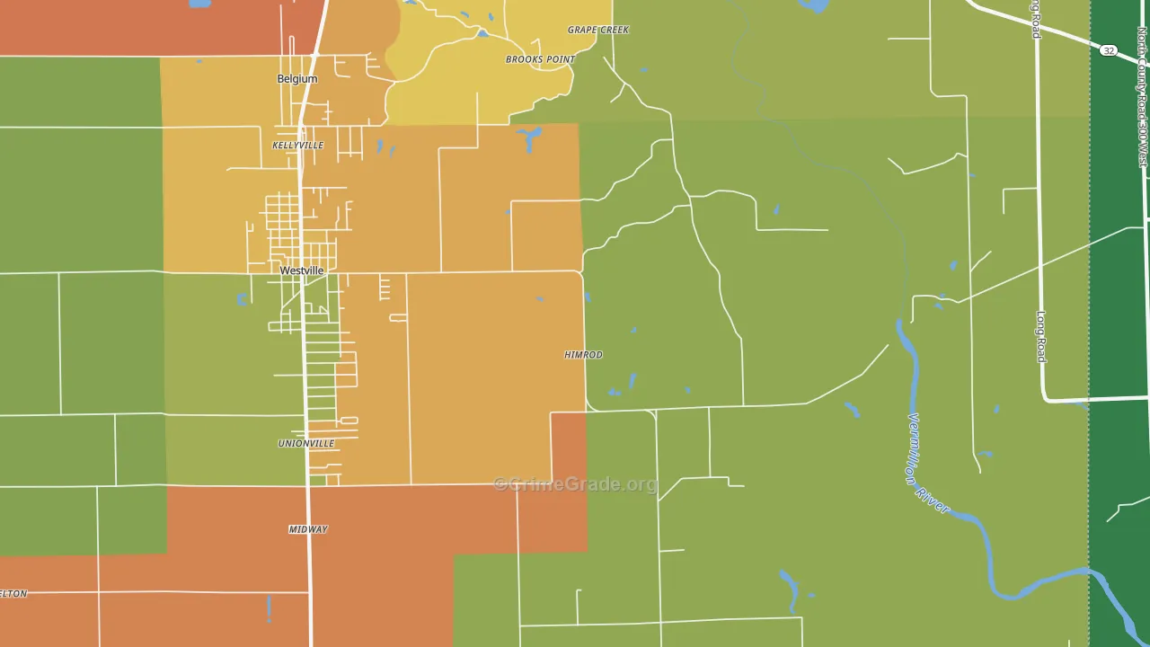 Himrod, IL Map of Assault Rates
