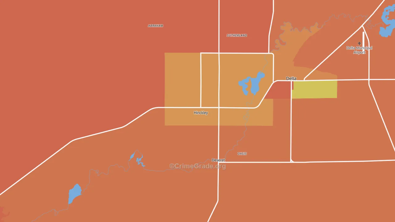 Hinckley, UT Map of Assault Rates