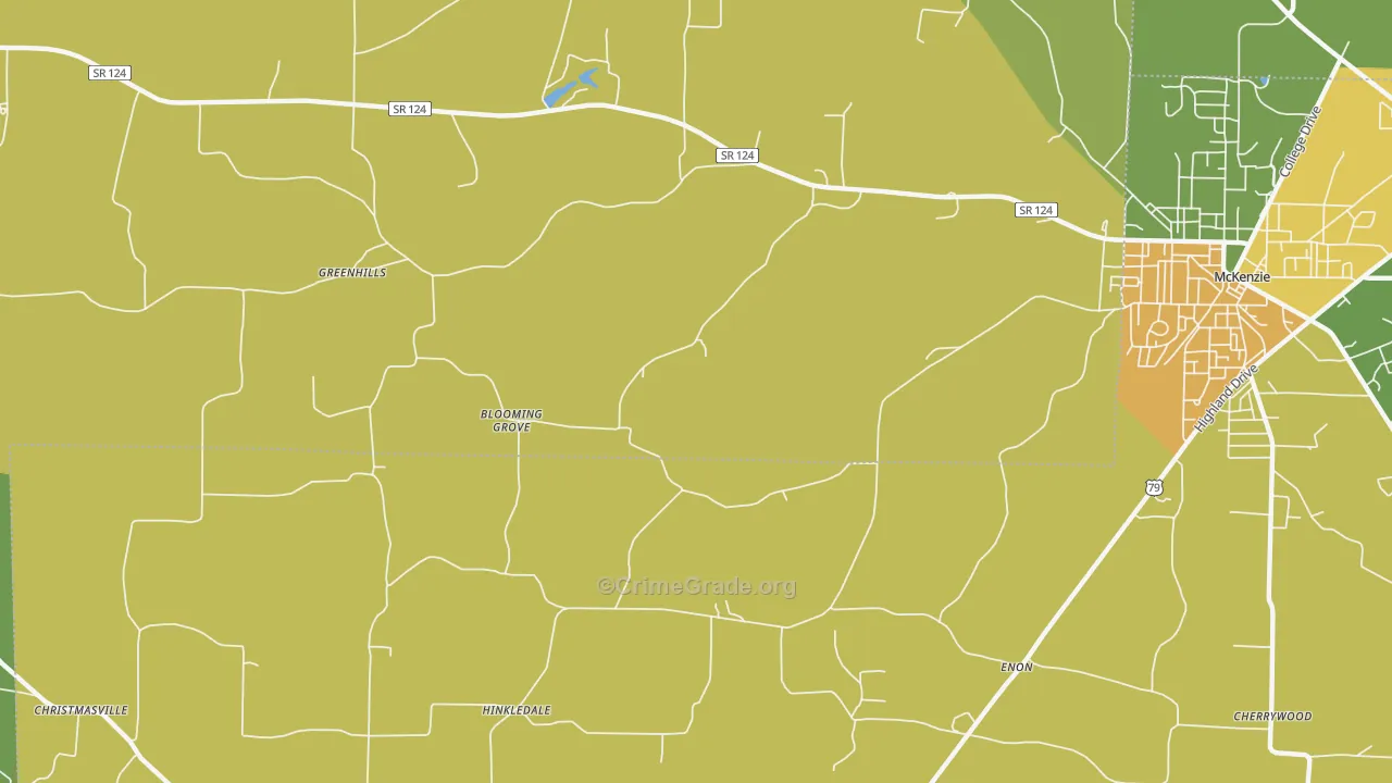 Hinkledale, TN Map of Assault Rates