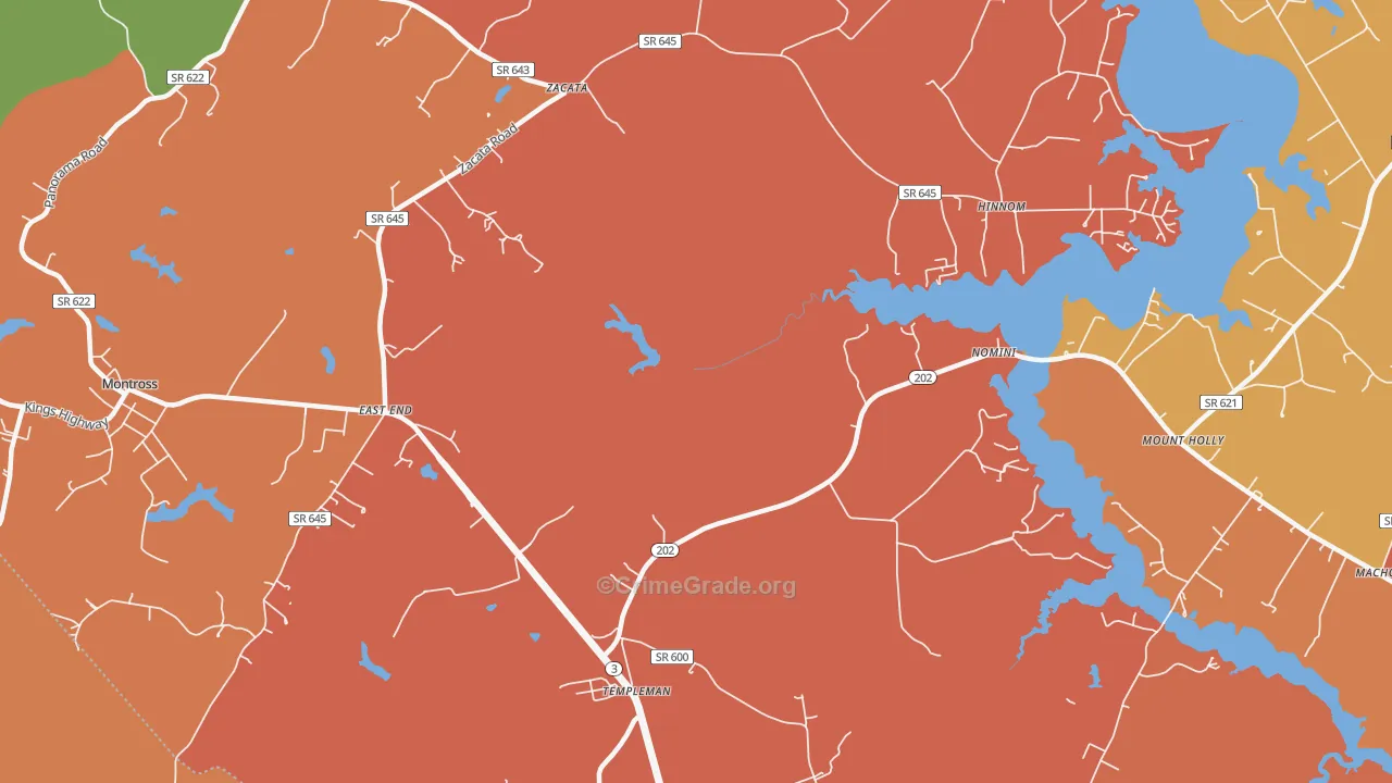 Hinnom, VA Map of Assault Rates