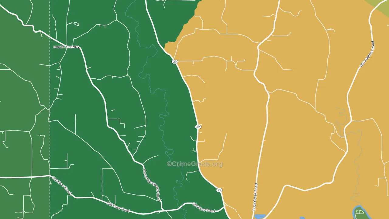 Hintonville, MS Map of Assault Rates