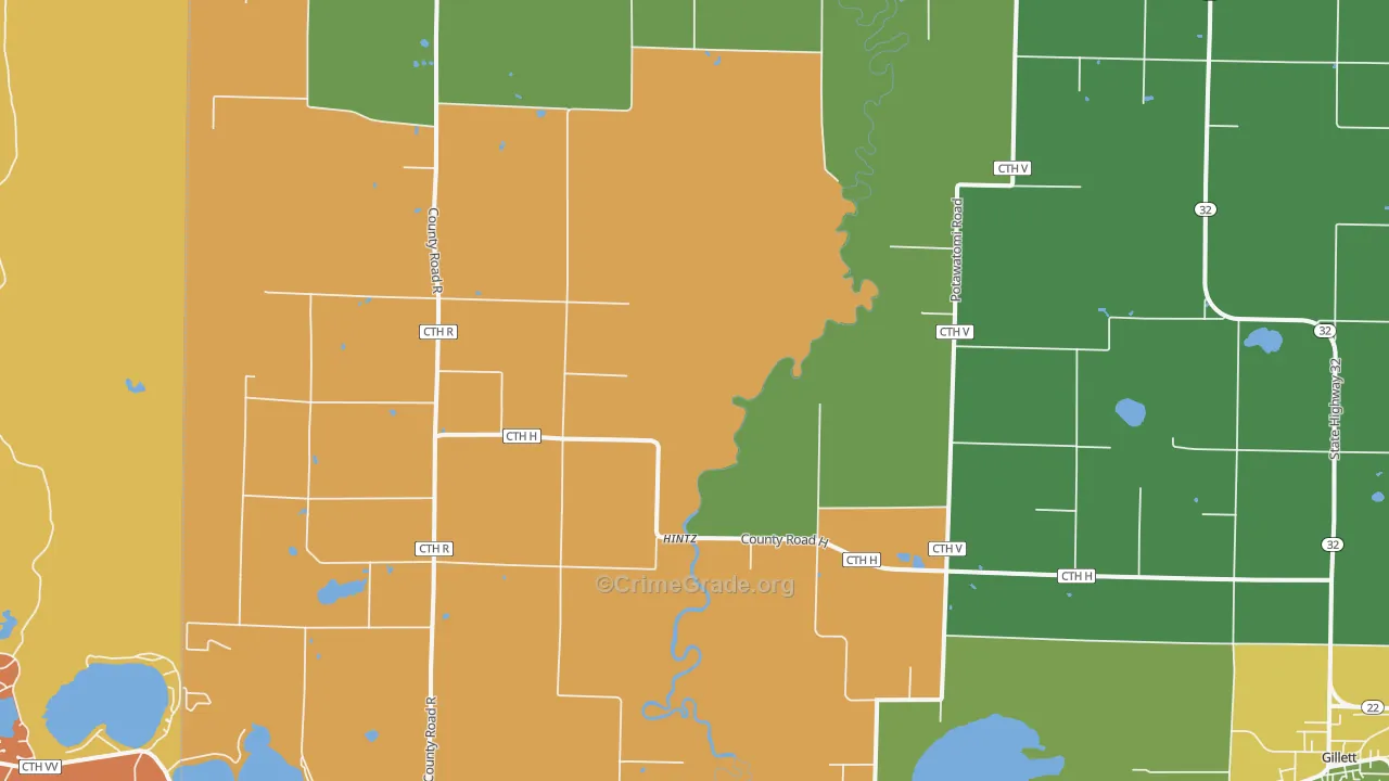 Hintz, WI Map of Assault Rates