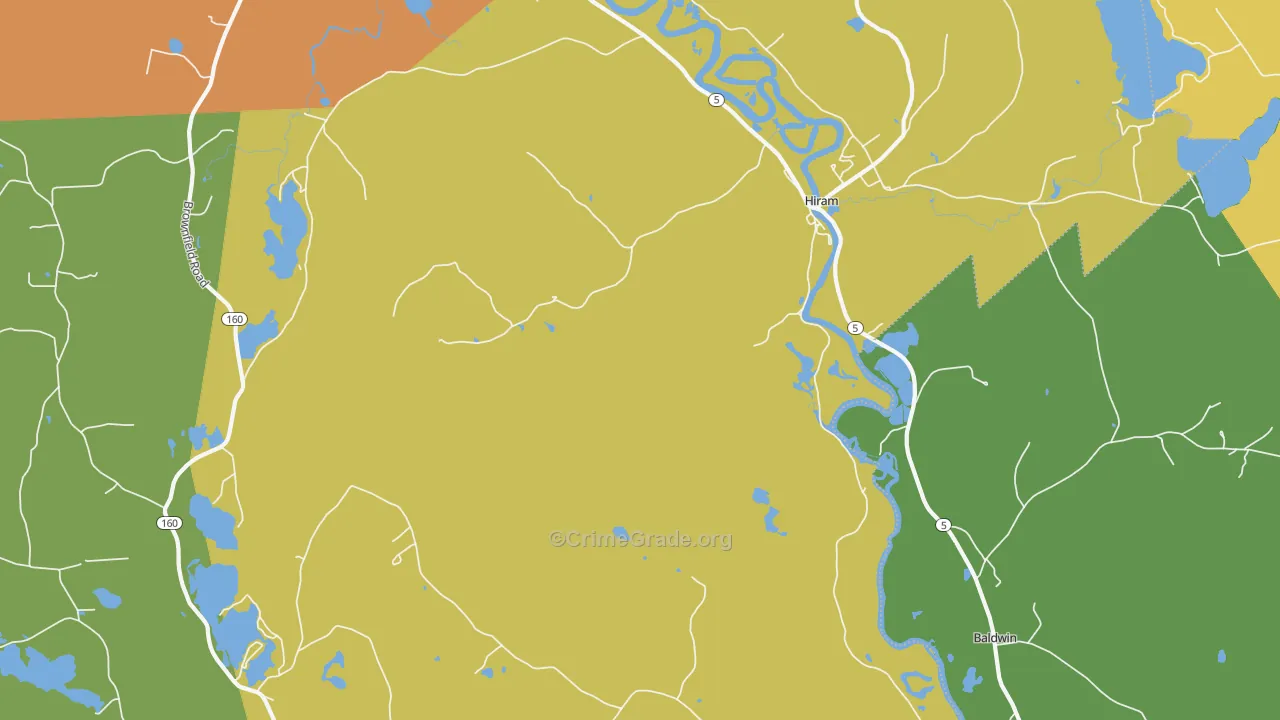 Hiram, ME Map of Assault Rates