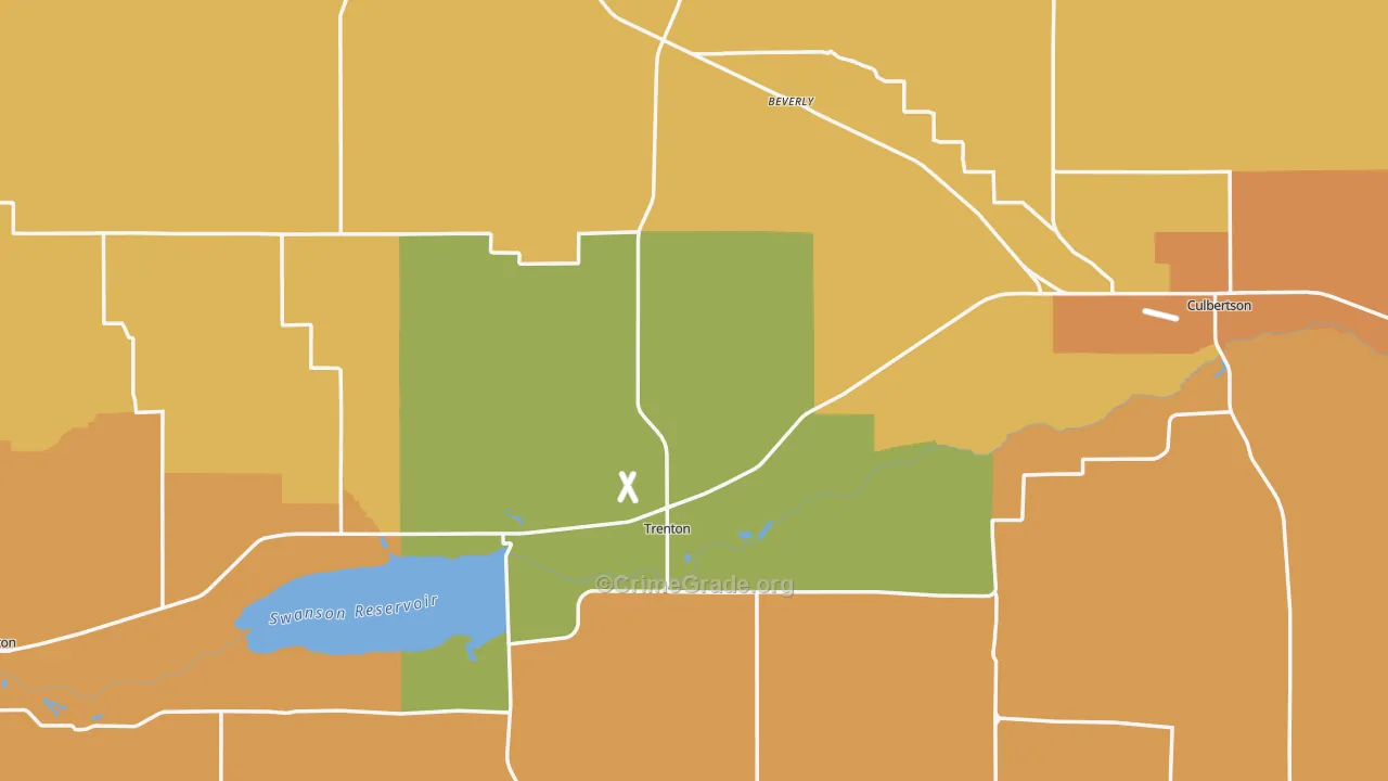 Hitchcock County, NE Map of Assault Rates