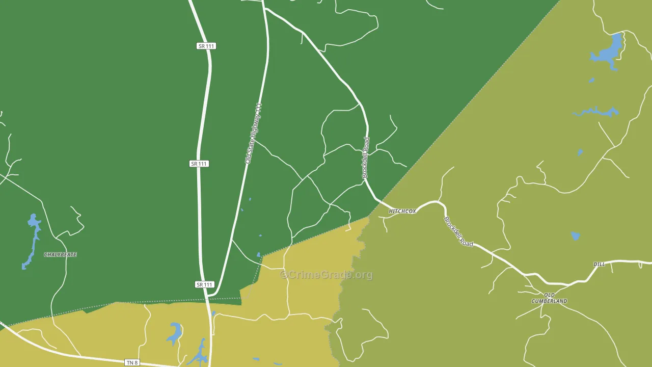 Hitchcox, TN Map of Assault Rates