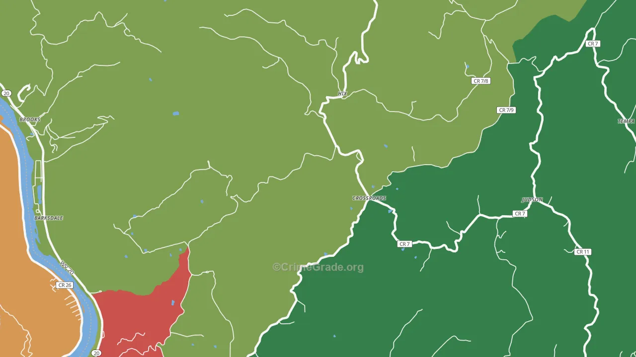 Hix, WV Map of Assault Rates