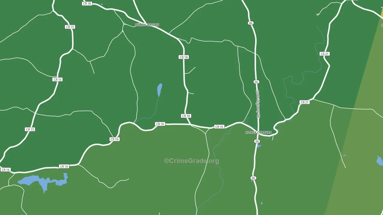 Hoag Corners, NY Map of Assault Rates