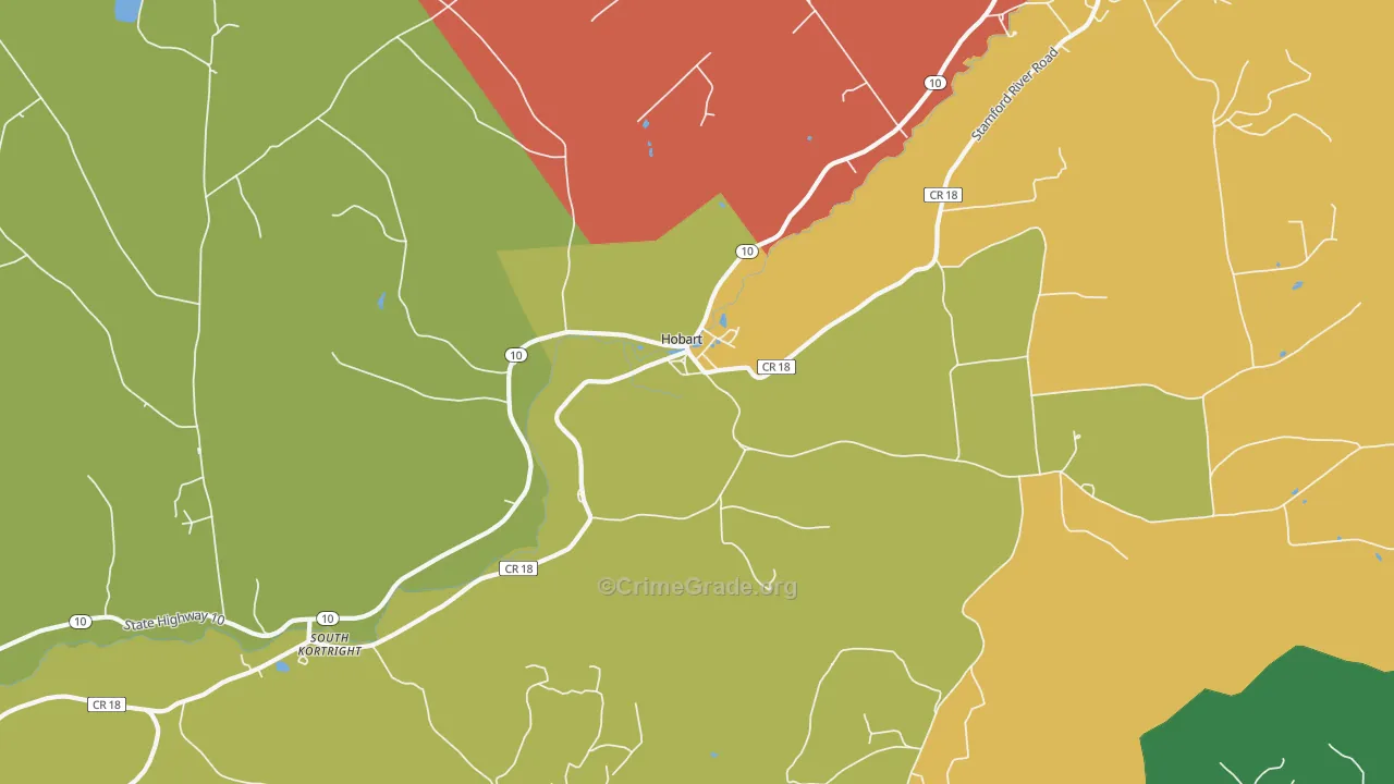 Hobart, NY Map of Assault Rates