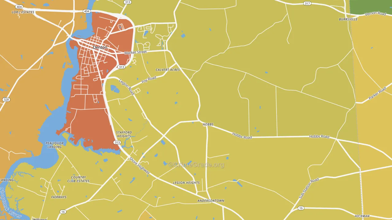 Hobbs, MD Map of Assault Rates