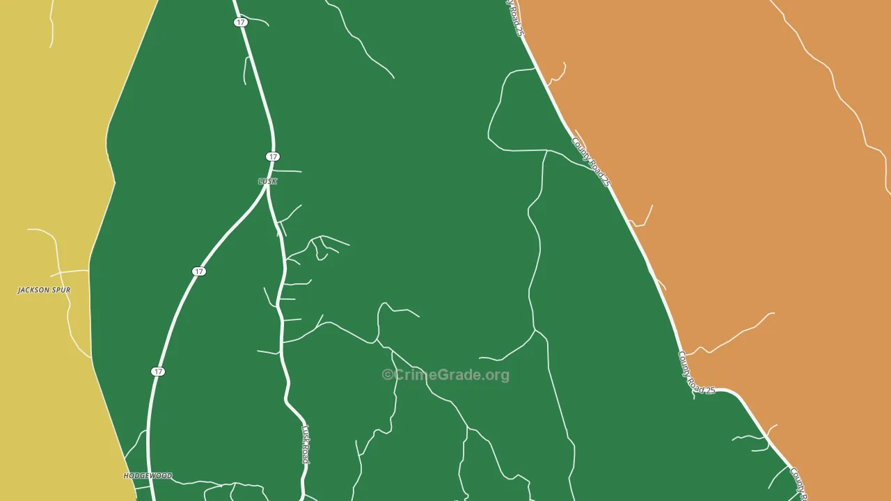 Hodgewood, AL Map of Assault Rates