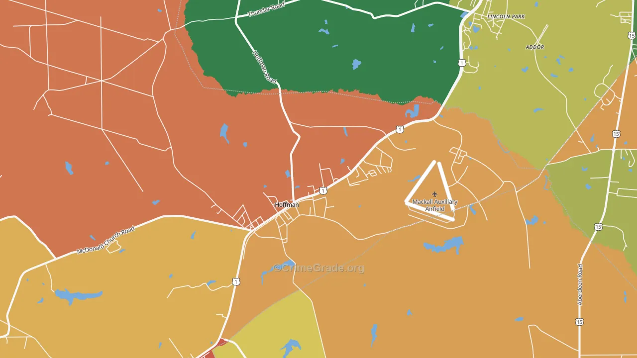 Hoffman, NC Map of Assault Rates
