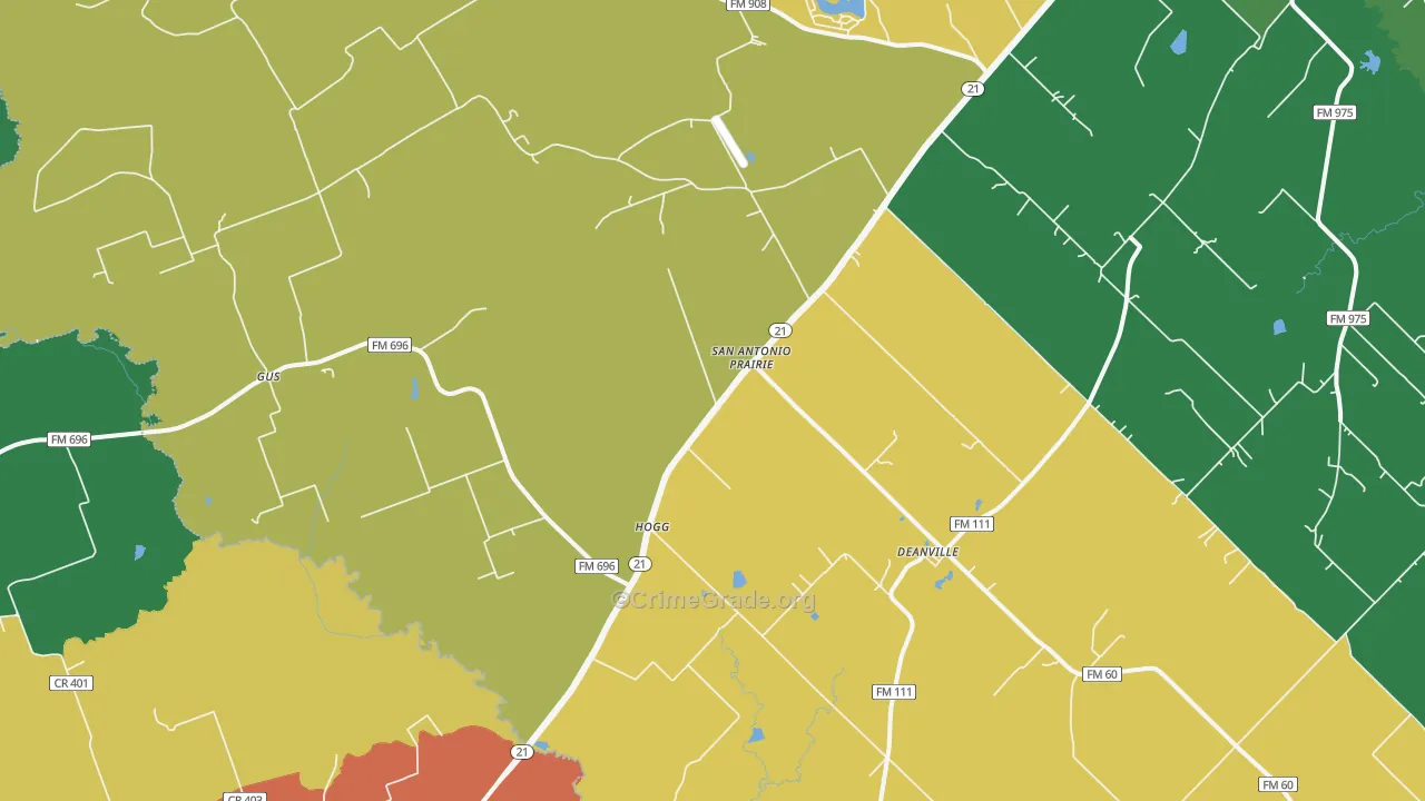Hogg, TX Map of Assault Rates