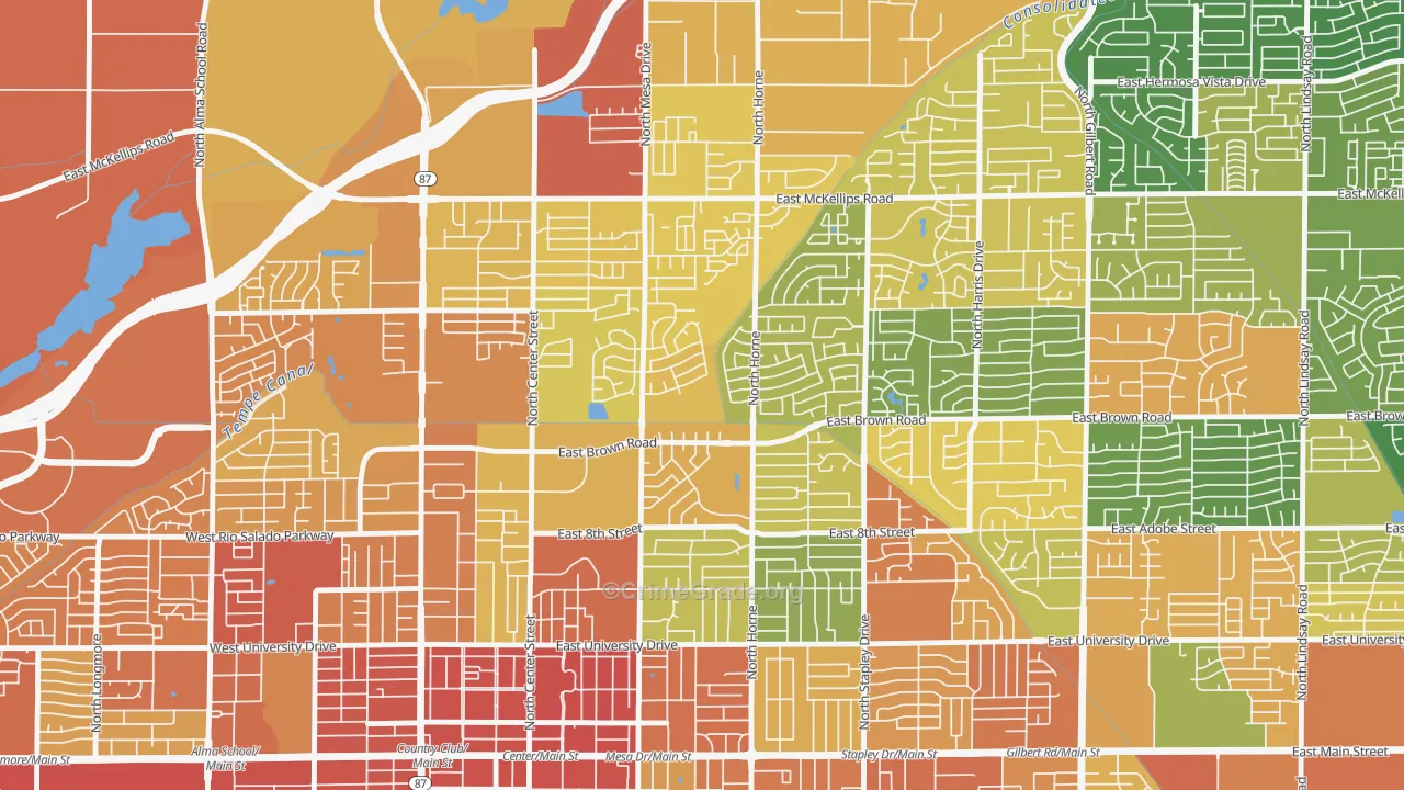Hohokam Village, Mesa, AZ Map of Assault Rates