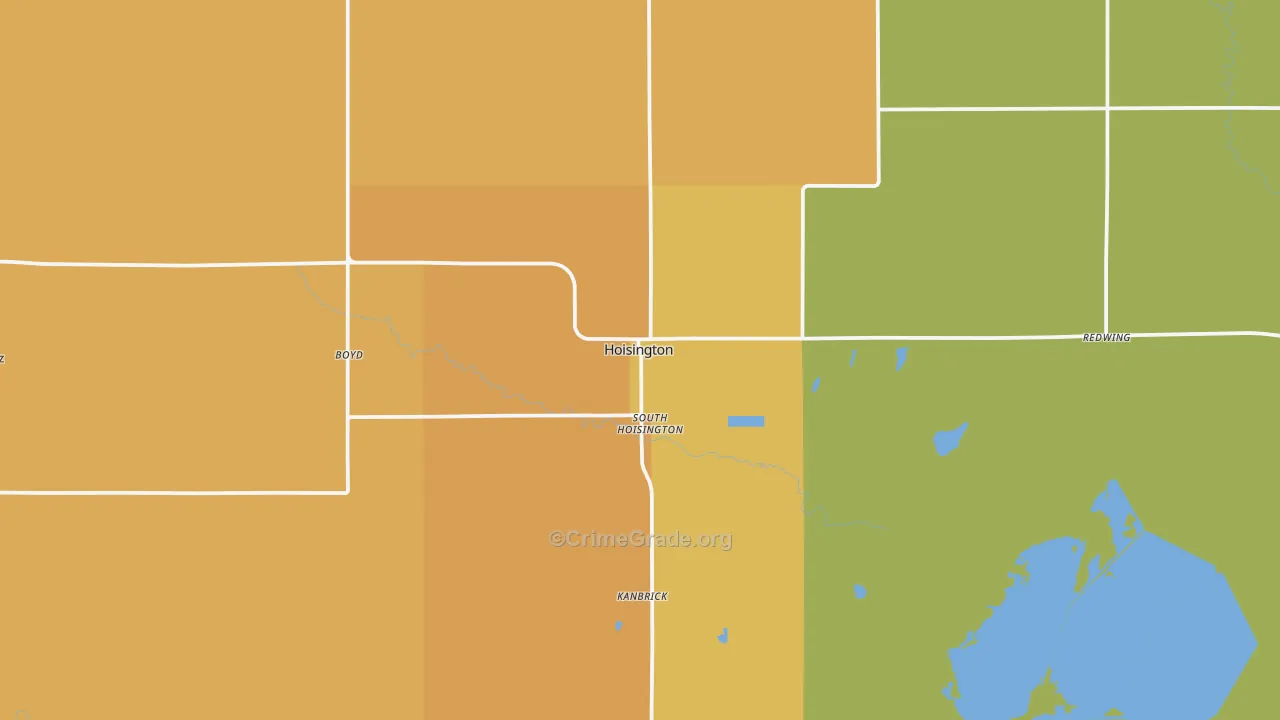 Hoisington, KS Map of Assault Rates