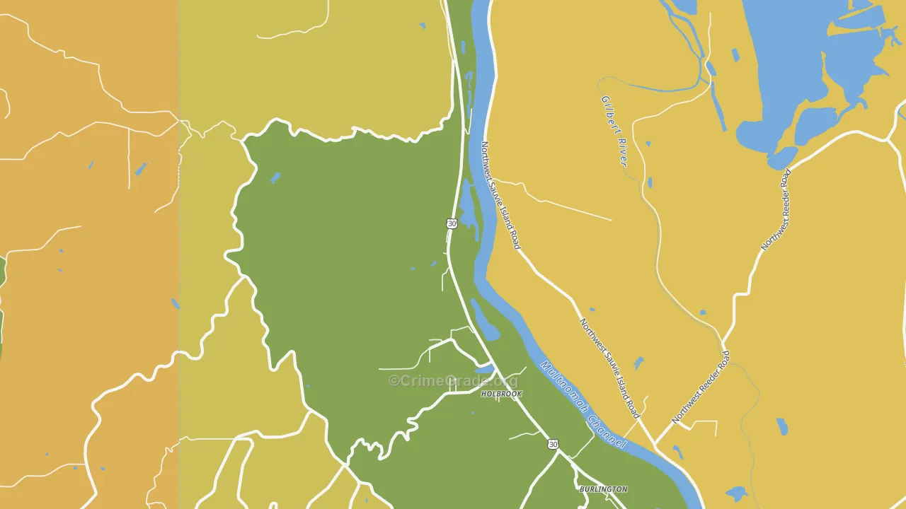 Holbrook, OR Map of Assault Rates