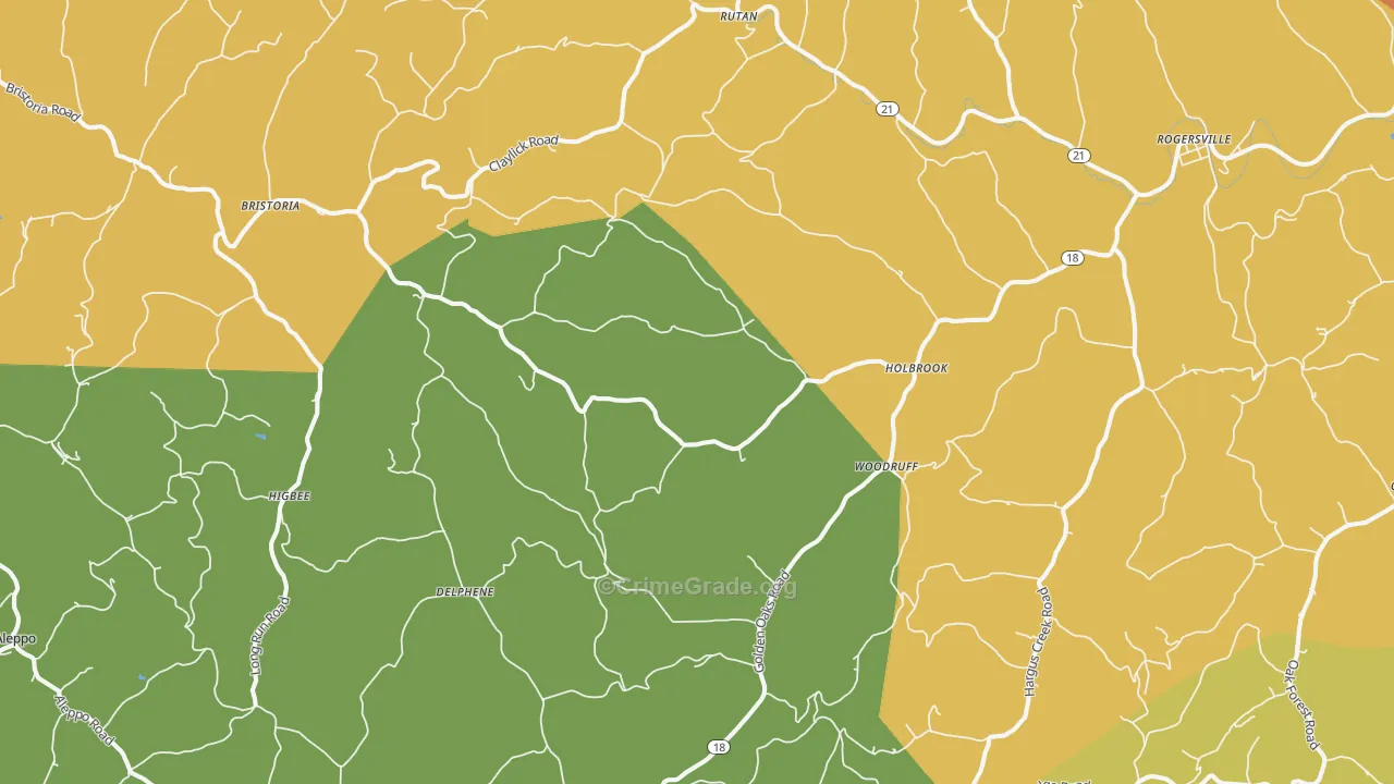 Holbrook, PA Map of Assault Rates