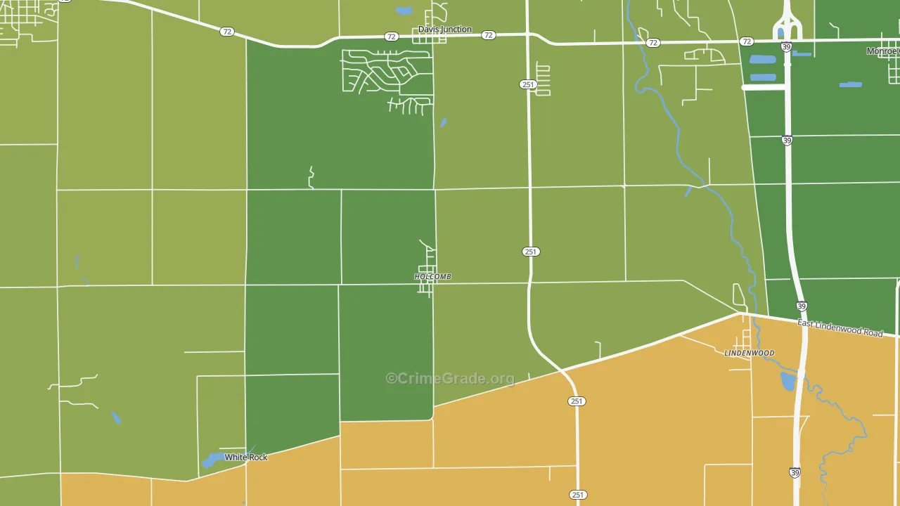 Holcomb, IL Map of Assault Rates