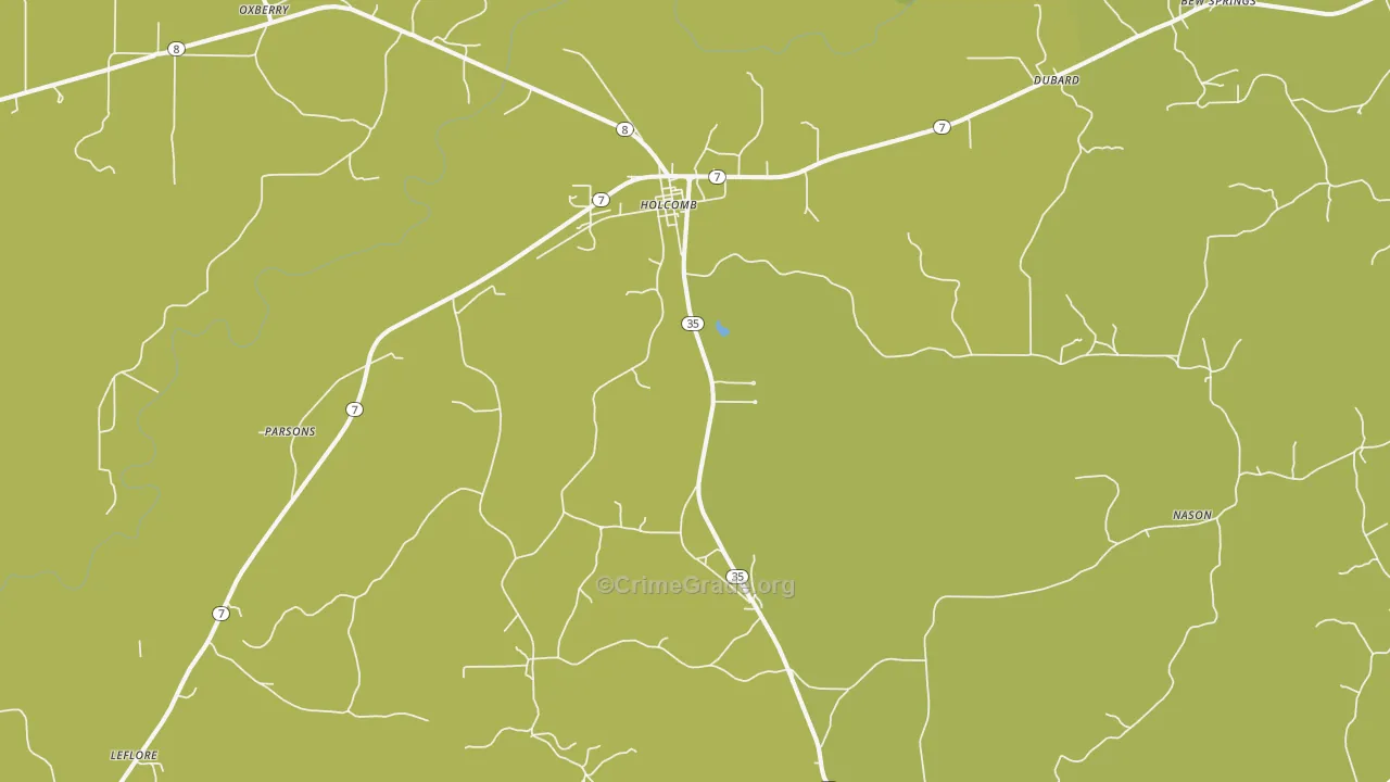 Holcomb, MS Map of Assault Rates