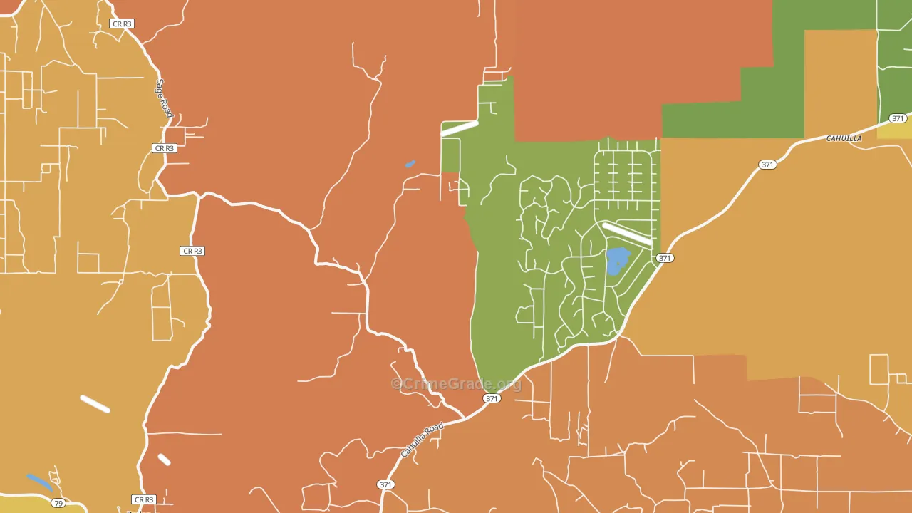 Holcomb Village, CA Map of Assault Rates
