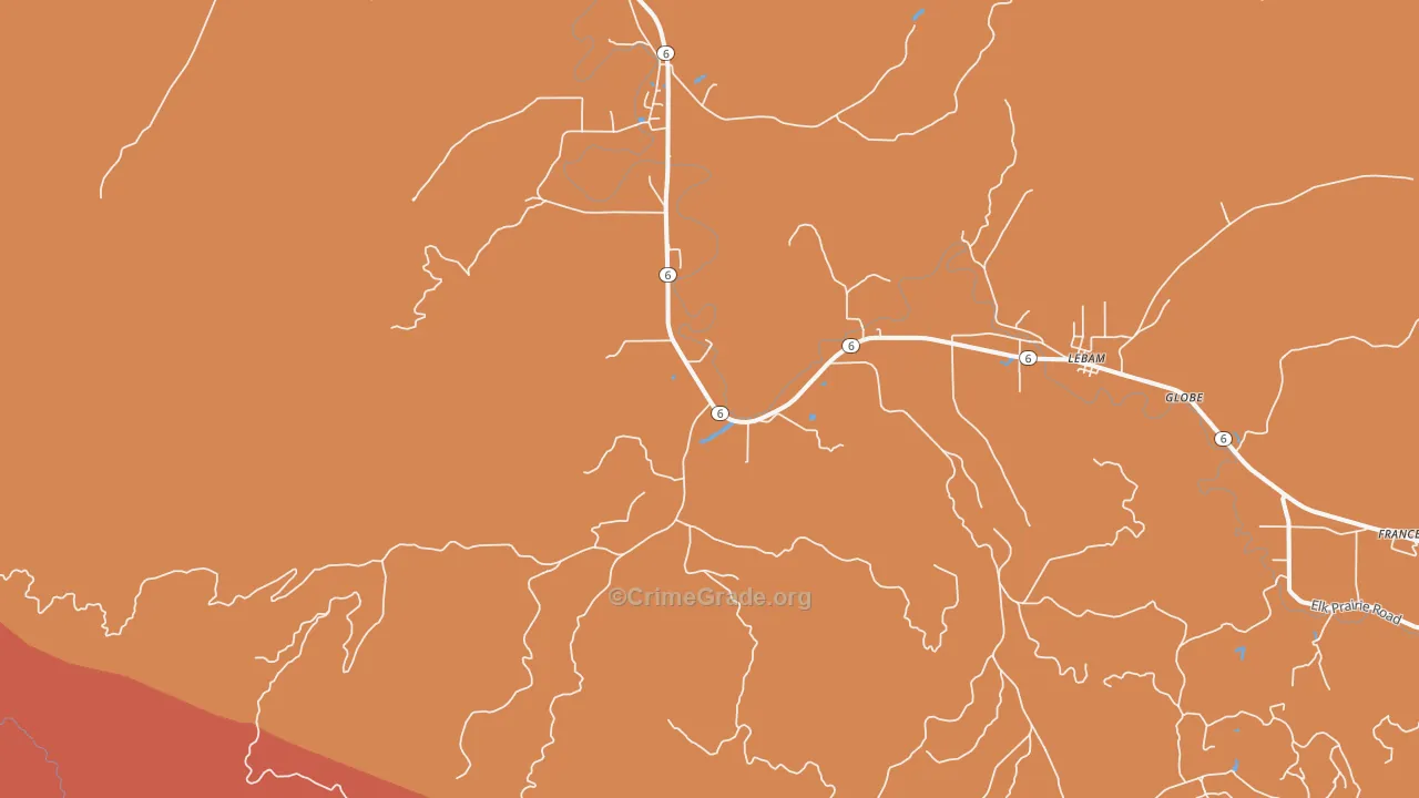 Holcomb, WA Map of Assault Rates