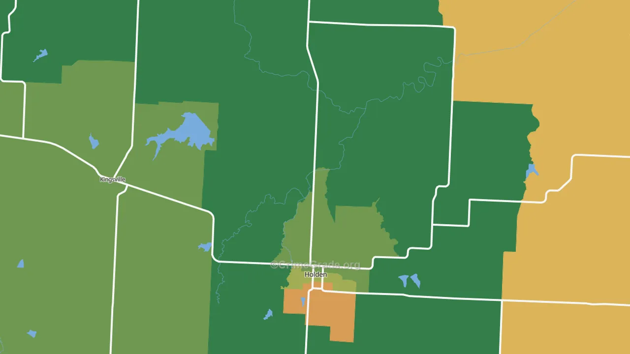 Holden, MO Map of Assault Rates
